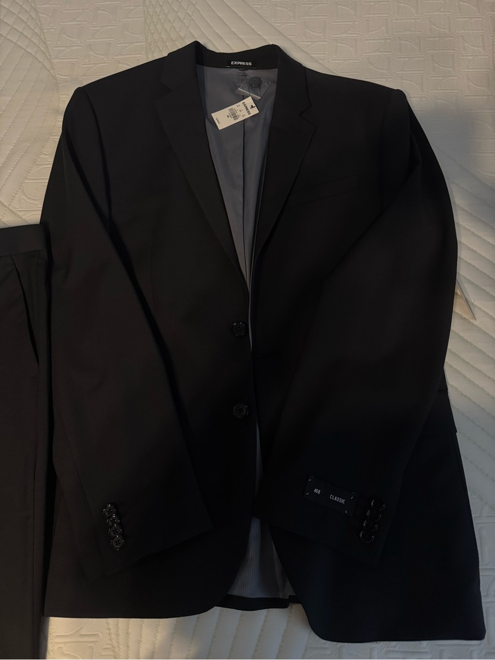 Express Black Men's Two-Button Suit